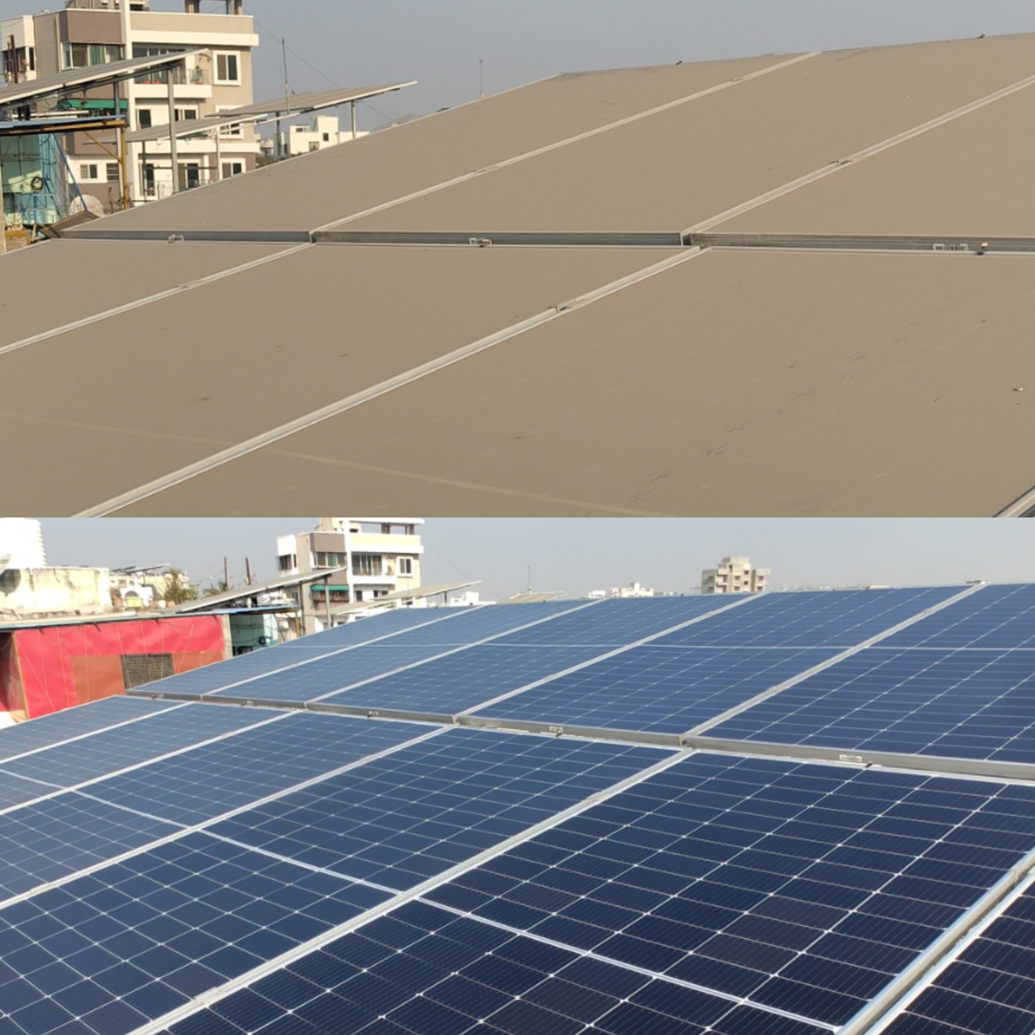 Solar panel cleaning — our work